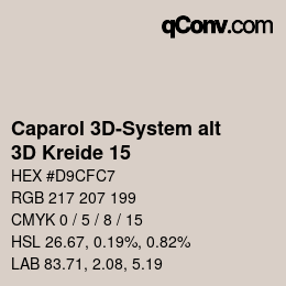 カラーコード: Caparol 3D-System alt - 3D Kreide 15 | qconv.com