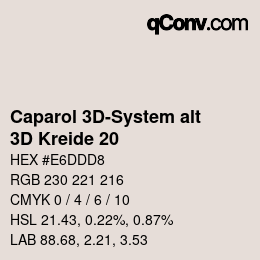 カラーコード: Caparol 3D-System alt - 3D Kreide 20 | qconv.com