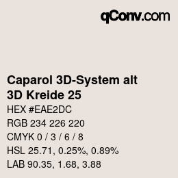 カラーコード: Caparol 3D-System alt - 3D Kreide 25 | qconv.com