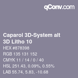 Código de color: Caparol 3D-System alt - 3D Litho 10 | qconv.com