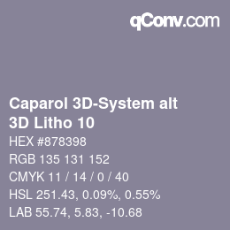 カラーコード: Caparol 3D-System alt - 3D Litho 10 | qconv.com