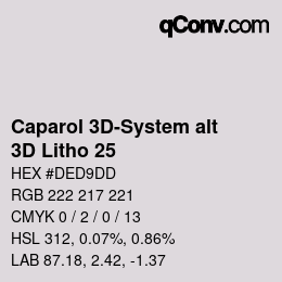 Código de color: Caparol 3D-System alt - 3D Litho 25 | qconv.com