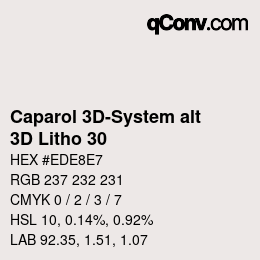 Code couleur: Caparol 3D-System alt - 3D Litho 30 | qconv.com