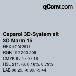 カラーコード: Caparol 3D-System alt - 3D Marin 15 | qconv.com