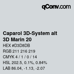 Color code: Caparol 3D-System alt - 3D Marin 20 | qconv.com