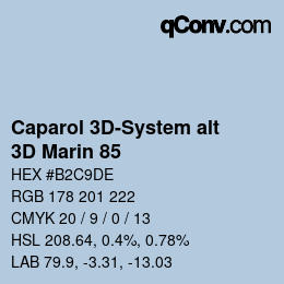 カラーコード: Caparol 3D-System alt - 3D Marin 85 | qconv.com