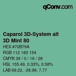 Farbcode: Caparol 3D-System alt - 3D Mint 80 | qconv.com