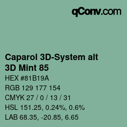 Farbcode: Caparol 3D-System alt - 3D Mint 85 | qconv.com