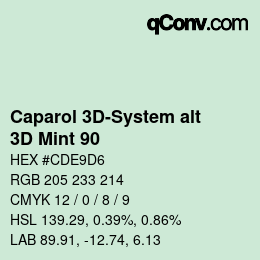 Farbcode: Caparol 3D-System alt - 3D Mint 90 | qconv.com