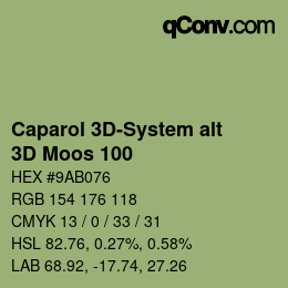 Código de color: Caparol 3D-System alt - 3D Moos 100 | qconv.com