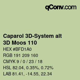 Código de color: Caparol 3D-System alt - 3D Moos 110 | qconv.com