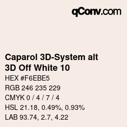 Código de color: Caparol 3D-System alt - 3D Off White 10 | qconv.com