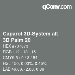 Color code: Caparol 3D-System alt - 3D Palm 20 | qconv.com