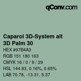 Color code: Caparol 3D-System alt - 3D Palm 30 | qconv.com