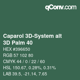 Código de color: Caparol 3D-System alt - 3D Palm 40 | qconv.com