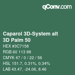 Código de color: Caparol 3D-System alt - 3D Palm 50 | qconv.com