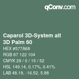 Color code: Caparol 3D-System alt - 3D Palm 60 | qconv.com