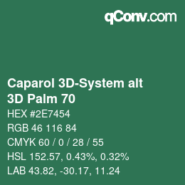 カラーコード: Caparol 3D-System alt - 3D Palm 70 | qconv.com