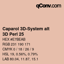 Farbcode: Caparol 3D-System alt - 3D Perl 25 | qconv.com