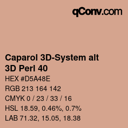 カラーコード: Caparol 3D-System alt - 3D Perl 40 | qconv.com