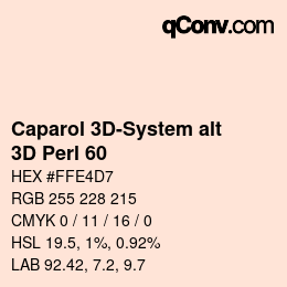 Code couleur: Caparol 3D-System alt - 3D Perl 60 | qconv.com