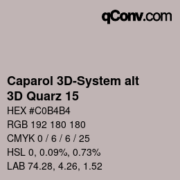 Código de color: Caparol 3D-System alt - 3D Quarz 15 | qconv.com