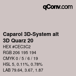 Código de color: Caparol 3D-System alt - 3D Quarz 20 | qconv.com