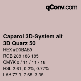 Código de color: Caparol 3D-System alt - 3D Quarz 50 | qconv.com