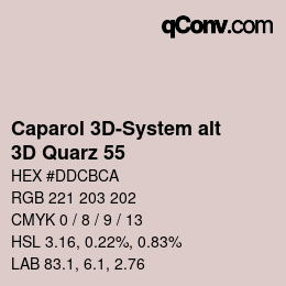 Código de color: Caparol 3D-System alt - 3D Quarz 55 | qconv.com