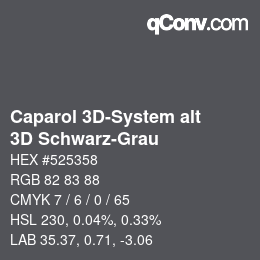 Farbcode: Caparol 3D-System alt - 3D Schwarz-Grau | qconv.com