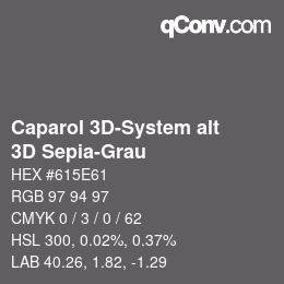 Código de color: Caparol 3D-System alt - 3D Sepia-Grau | qconv.com