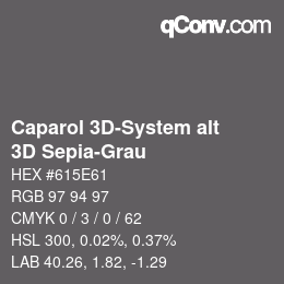 カラーコード: Caparol 3D-System alt - 3D Sepia-Grau | qconv.com