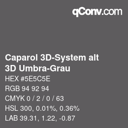 Farbcode: Caparol 3D-System alt - 3D Umbra-Grau | qconv.com