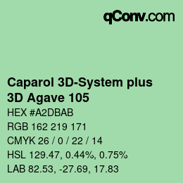 Color code: Caparol 3D-System plus - 3D Agave 105 | qconv.com