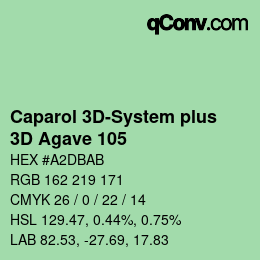 Código de color: Caparol 3D-System plus - 3D Agave 105 | qconv.com