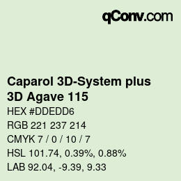 Color code: Caparol 3D-System plus - 3D Agave 115 | qconv.com