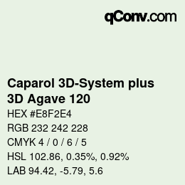 Color code: Caparol 3D-System plus - 3D Agave 120 | qconv.com