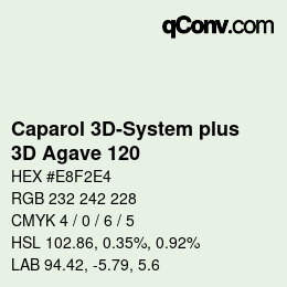 Farbcode: Caparol 3D-System plus - 3D Agave 120 | qconv.com