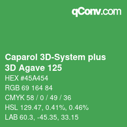 カラーコード: Caparol 3D-System plus - 3D Agave 125 | qconv.com