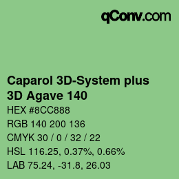 Color code: Caparol 3D-System plus - 3D Agave 140 | qconv.com