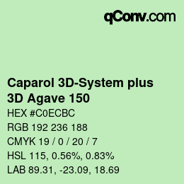 Farbcode: Caparol 3D-System plus - 3D Agave 150 | qconv.com