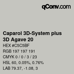Farbcode: Caparol 3D-System plus - 3D Agave 20 | qconv.com