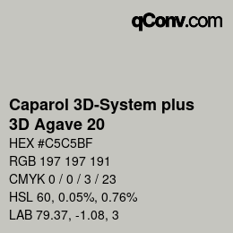 Color code: Caparol 3D-System plus - 3D Agave 20 | qconv.com