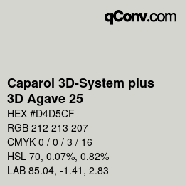 Color code: Caparol 3D-System plus - 3D Agave 25 | qconv.com