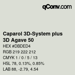 Color code: Caparol 3D-System plus - 3D Agave 50 | qconv.com