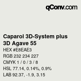 Color code: Caparol 3D-System plus - 3D Agave 55 | qconv.com