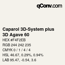 Color code: Caparol 3D-System plus - 3D Agave 60 | qconv.com