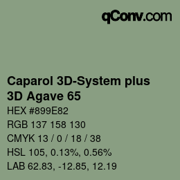 Color code: Caparol 3D-System plus - 3D Agave 65 | qconv.com