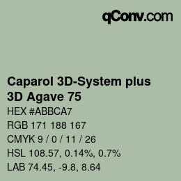 Color code: Caparol 3D-System plus - 3D Agave 75 | qconv.com