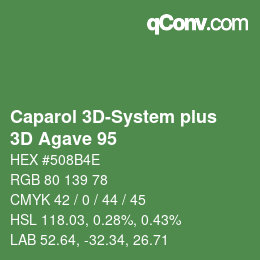 Color code: Caparol 3D-System plus - 3D Agave 95 | qconv.com